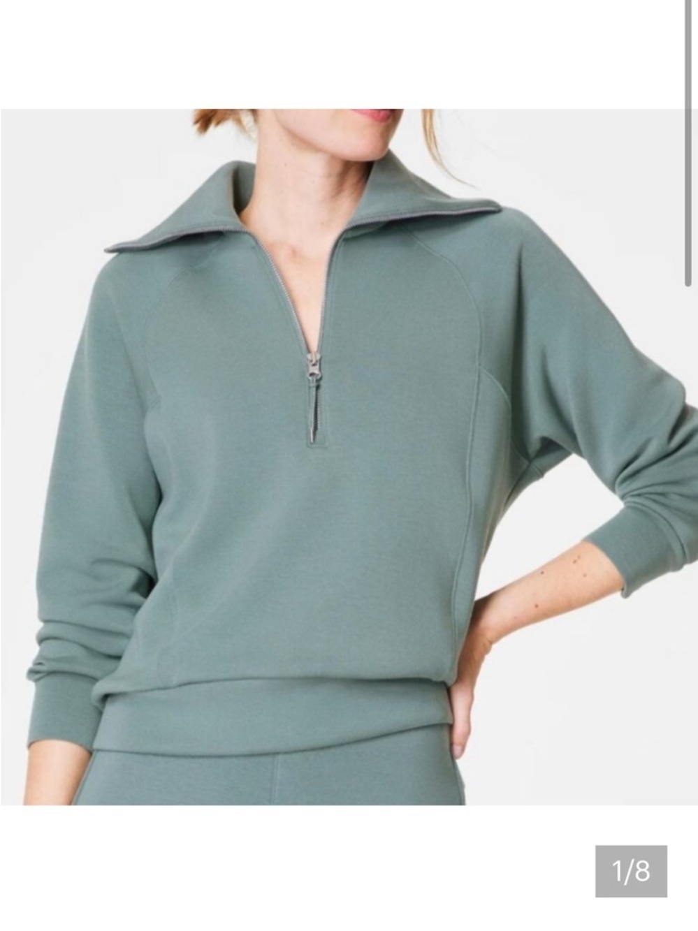 SPANX AirEssentials
Half-Zip Pullover green Lounge Top casual $118 spring